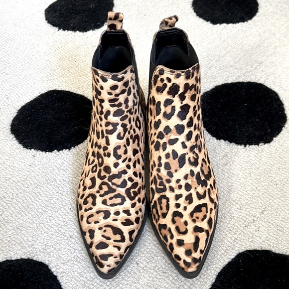 NIB Steve Madden Jerry Leopard Ankle Booties - Picture 2 of 5